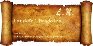 Latzkó Magdolna névjegykártya