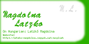 magdolna latzko business card