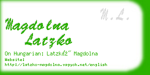 magdolna latzko business card